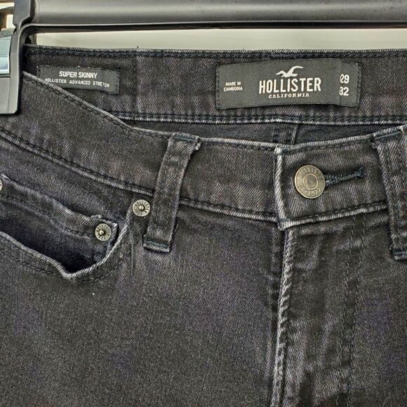 Hollister Super Skinny Advanced Stretch  Black Jean Size 29X32 - Picture 2 of 10